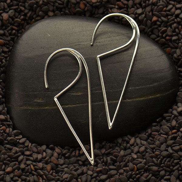 Open Wire Triangle Hoop Earring - Poppies Beads n' More