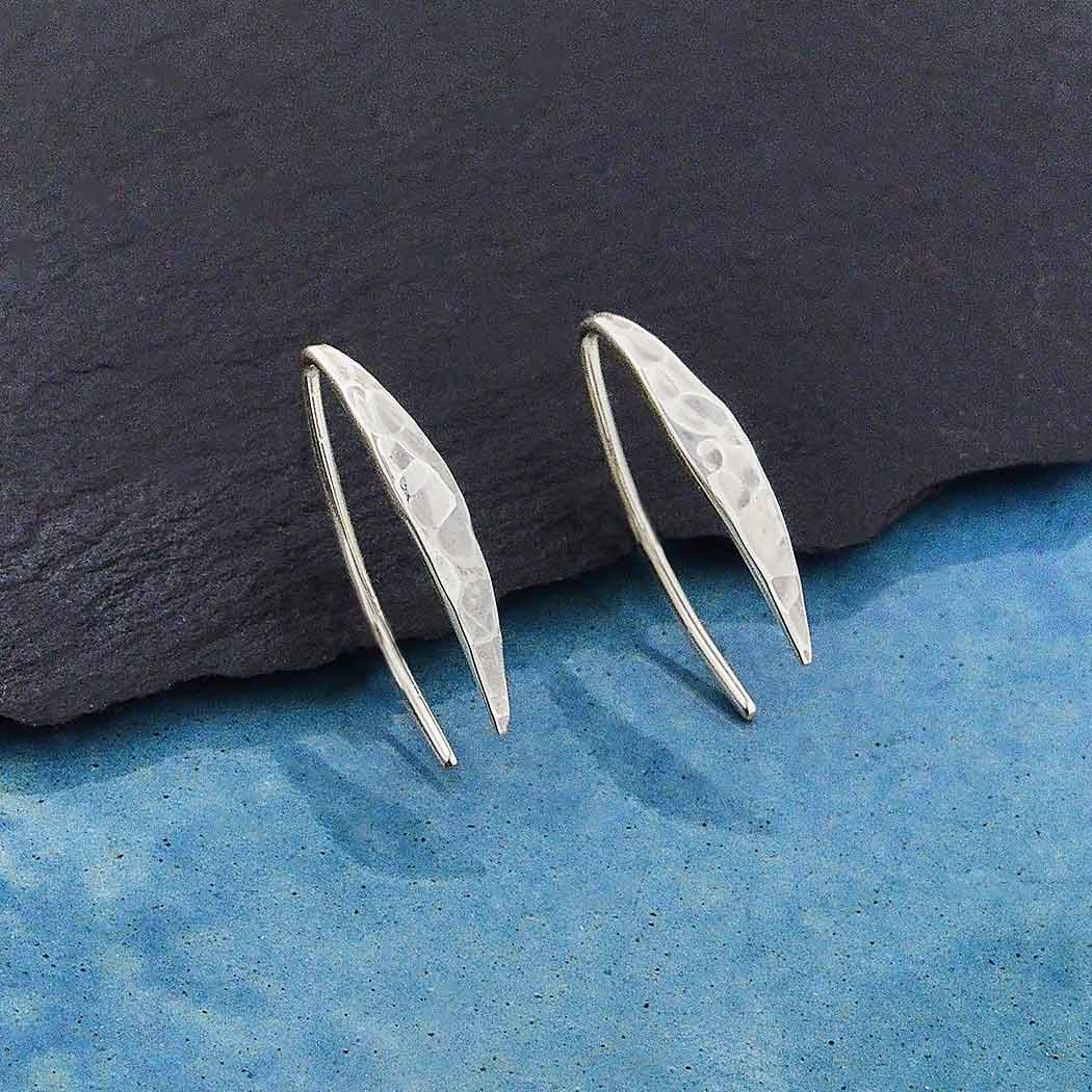 Sterling Silver Hammered Arc Earrings - Poppies Beads n' More