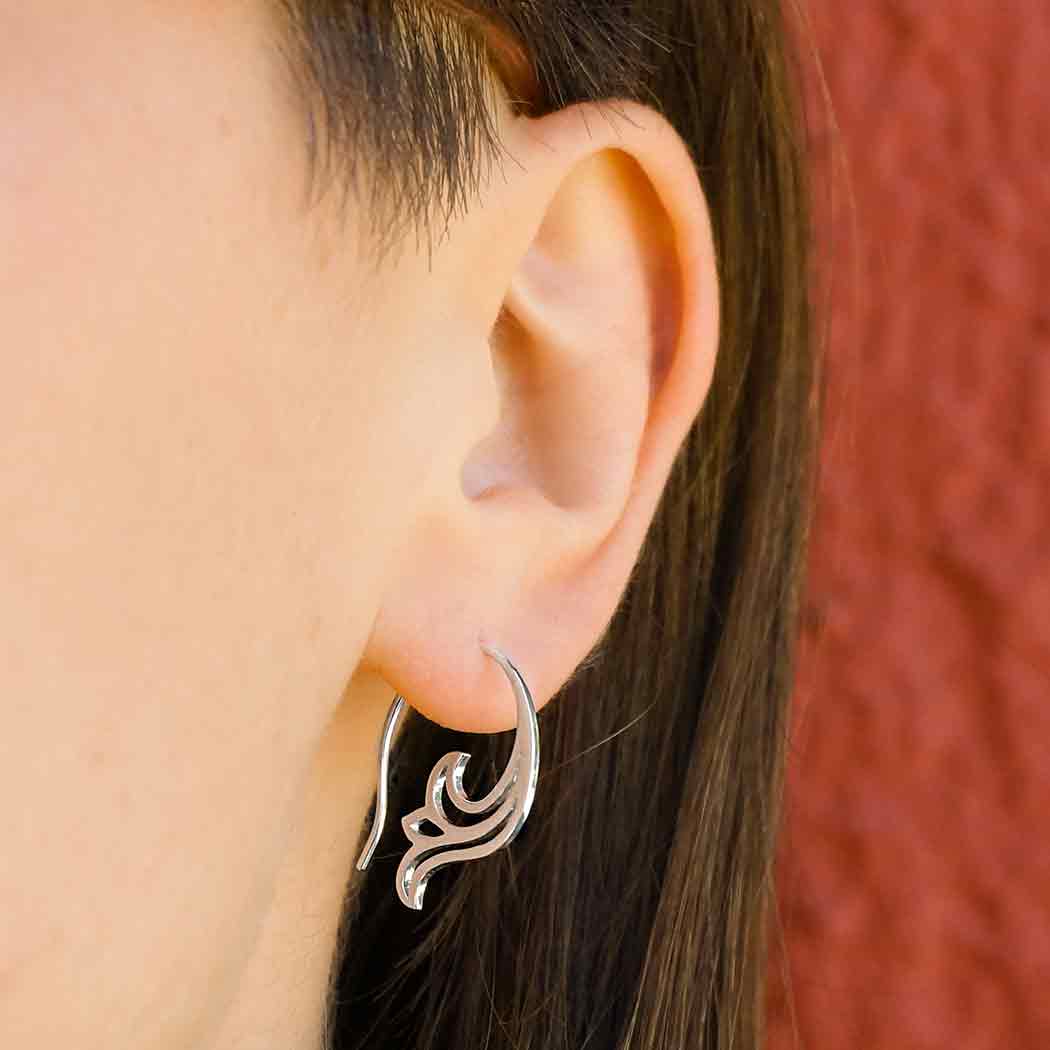 Sterling Silver Small Scroll Work Earrings - Poppies Beads n' More
