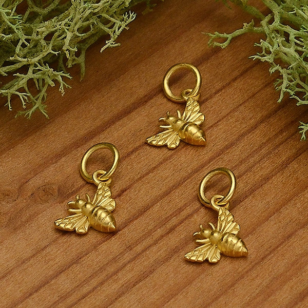 Tiny Honey Bee Charm - Poppies Beads n' More