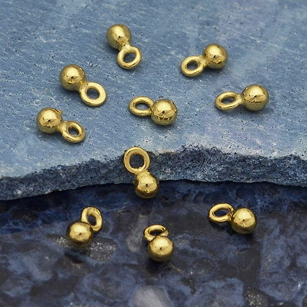 Tiny Round Dangle Charm - Poppies Beads n' More