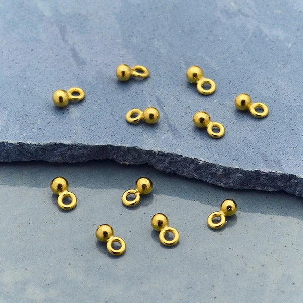 Tiny Round Dangle Charm - Poppies Beads n' More