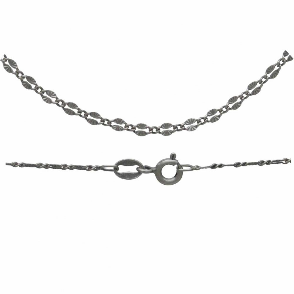 Sterling Silver Chain - Delicate Sunburst Links - Poppies Beads n' More