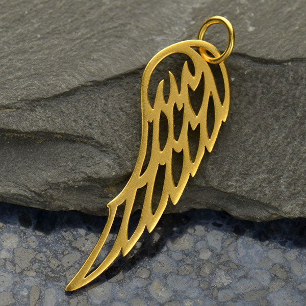 Openwork Angel or Bird Wing Charm - Poppies Beads n' More