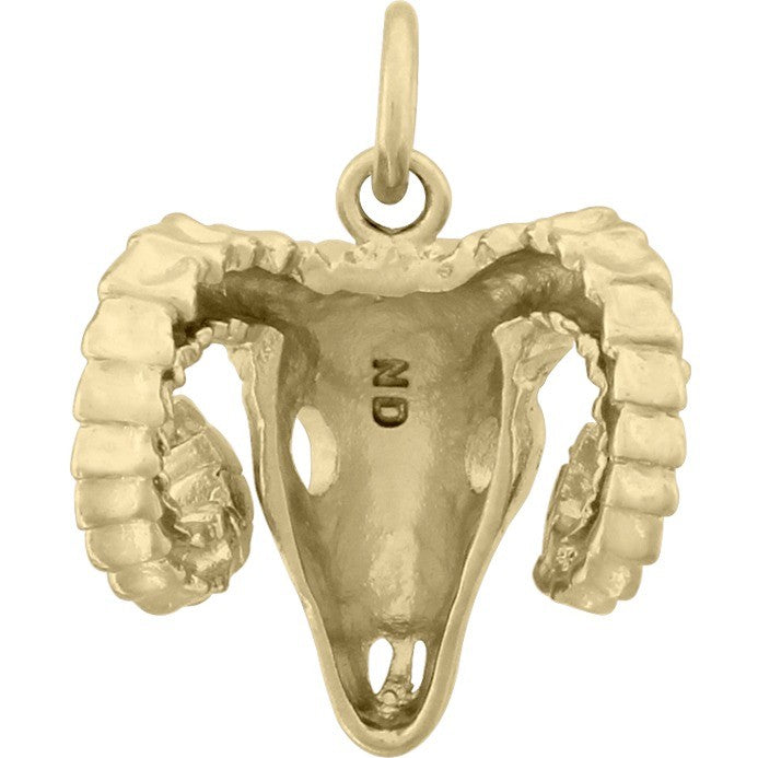 Bighorn Sheep Skull Charm - Poppies Beads n' More