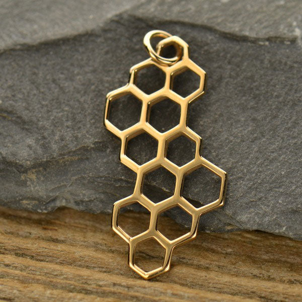 Honeycomb Charm - Poppies Beads n' More