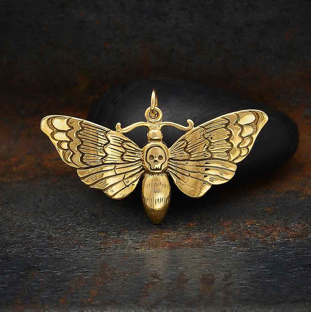 Death Heads Moth Pendant - Poppies Beads n' More