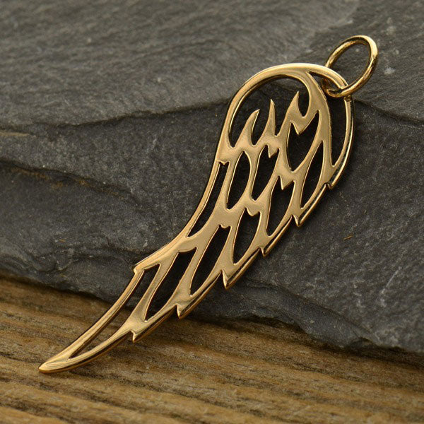 Openwork Angel or Bird Wing Charm - Poppies Beads n' More