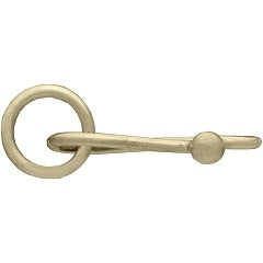 Natural Bronze Simple Hook & Eye Clasp - Poppies Beads n' More