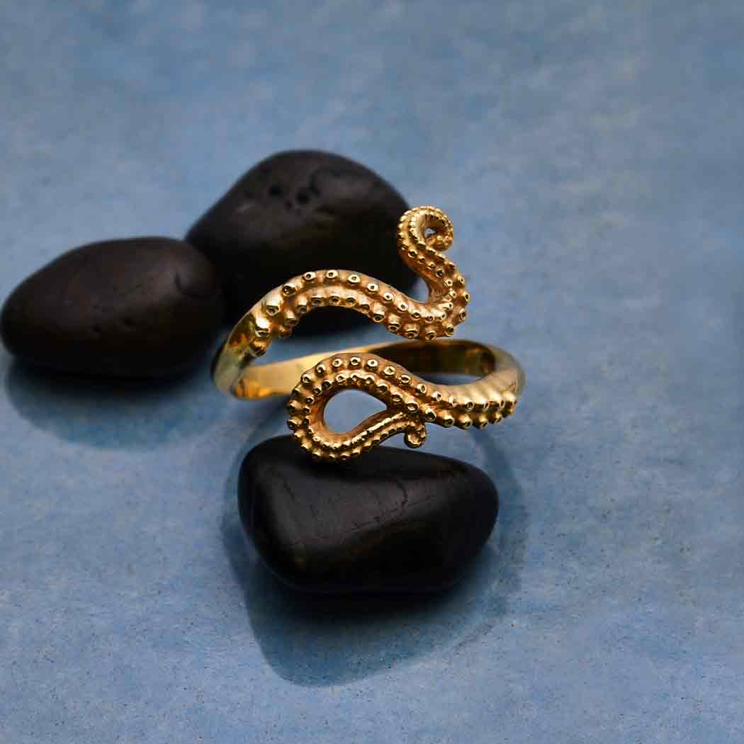 Octopus Tentacle Adjustable Ring - Poppies Beads n' More