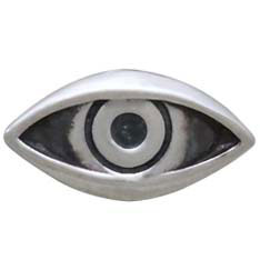 Sterling Silver Dimensional Eye Solderable Charm - Poppies Beads n' More