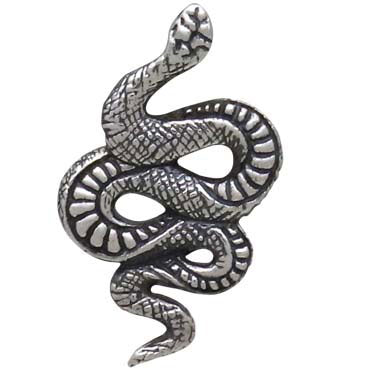 Sterling Silver Textured Snake Solderable Charm - Poppies Beads n' More