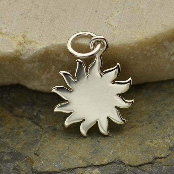 Sterling Silver Sun Charm - Poppies Beads n' More