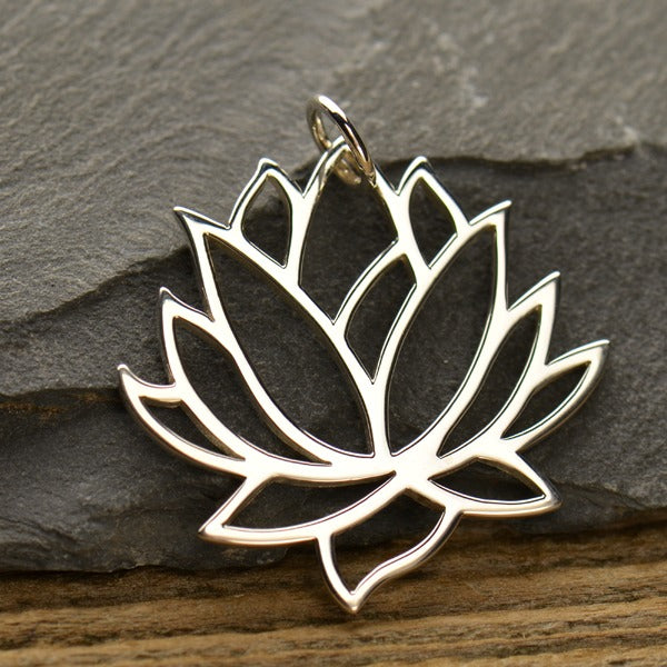 Lotus Charm, - Poppies Beads n' More