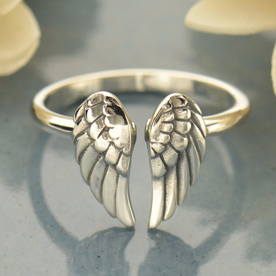 Sterling Silver Adjustable Wings Ring - Poppies Beads n' More