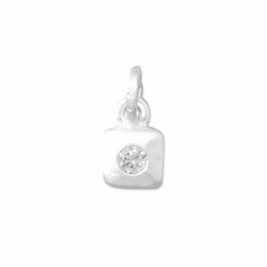 Sterling Silver Matte CZ Charms - Poppies Beads n' More