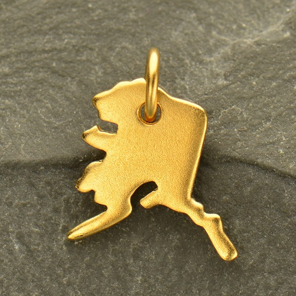 Alaska State Charm, - Poppies Beads n' More