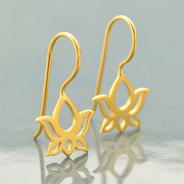 Ear Hook - Openwork Lotus, - Poppies Beads n' More