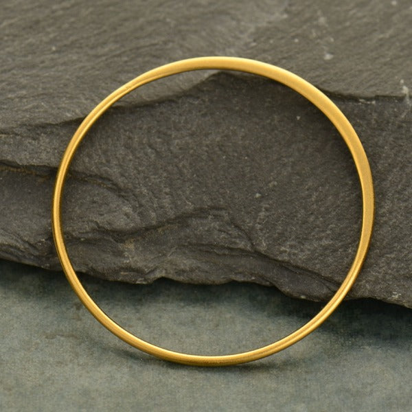 3X Large Half Hammered Circle Jewelry Link - Poppies Beads n' More