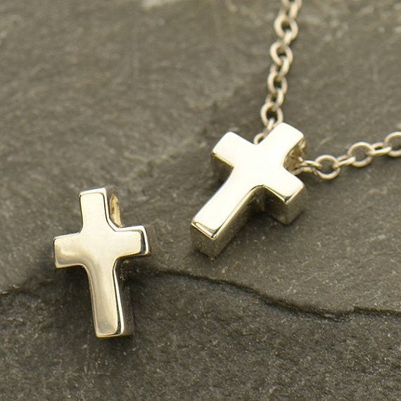 Sterling Silver Cross Bead - Poppies Beads n' More