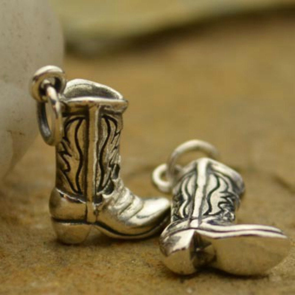 Sterling Silver Cowgirl Collection Charms, - Poppies Beads n' More