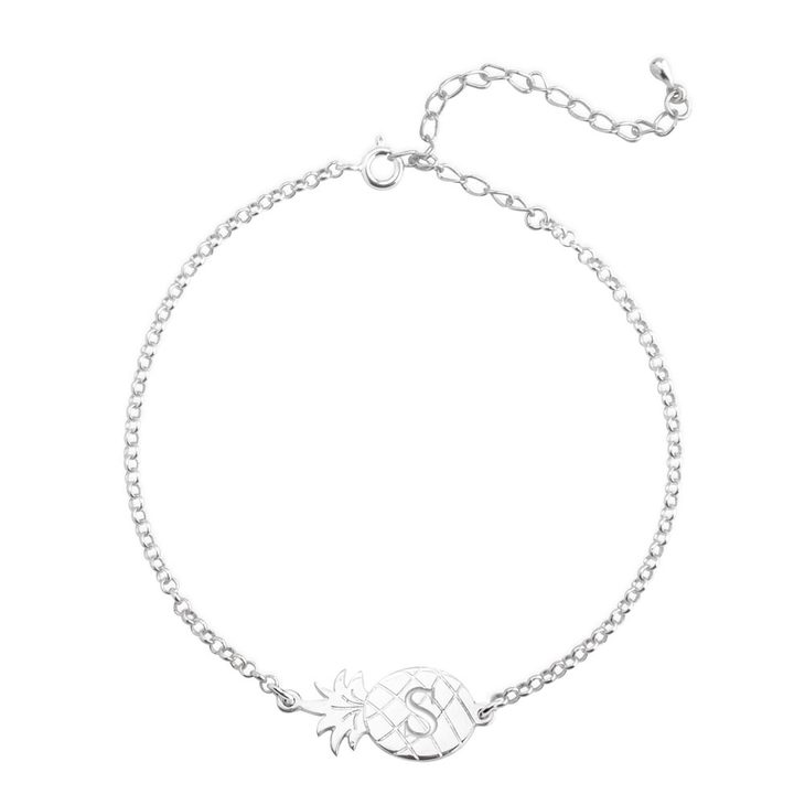 Charm Anklet with Pineapple - Poppies Beads n' More
