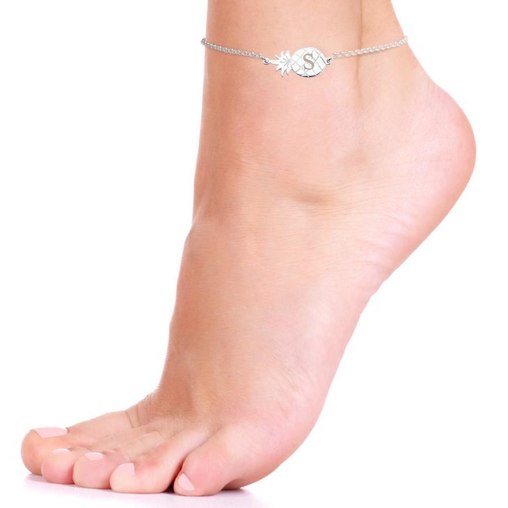 Charm Anklet with Pineapple - Poppies Beads n' More