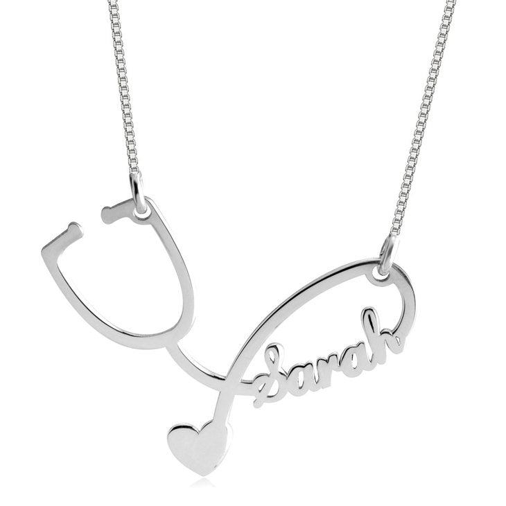 Stethoscope Necklace Personalized - Poppies Beads n' More