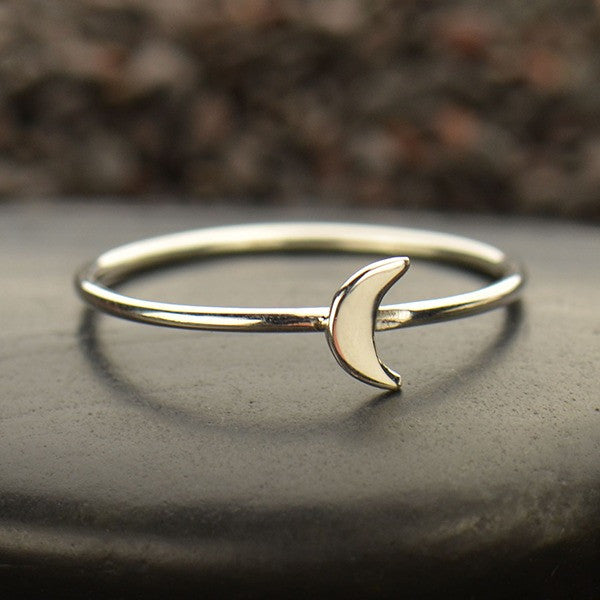 Tiny Moon Ring - Poppies Beads n' More