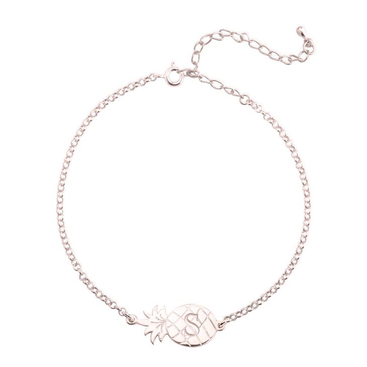 Charm Anklet with Pineapple - Poppies Beads n' More