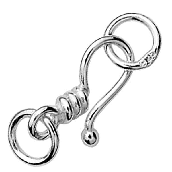 Sterling Silver Small Hook and Eye Clasps - Poppies Beads n' More