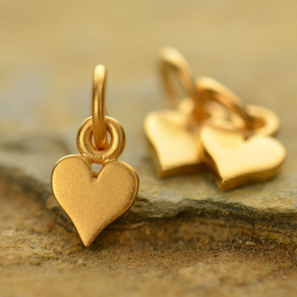 Tiny Heart Charm - Poppies Beads n' More