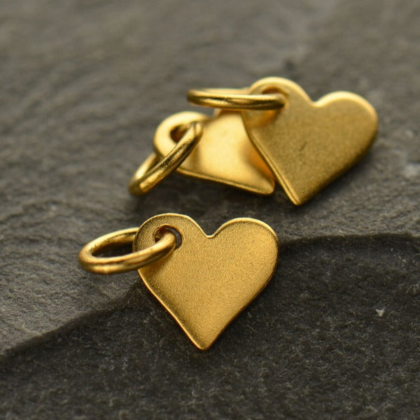 Tiny Heart Dangle, - Poppies Beads n' More