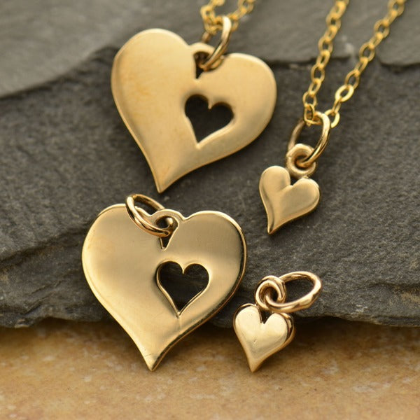 Hearts- Mother Daughter Charm Set, - Poppies Beads n' More