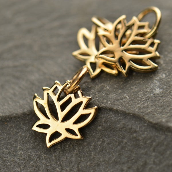 Lotus Charm, - Poppies Beads n' More