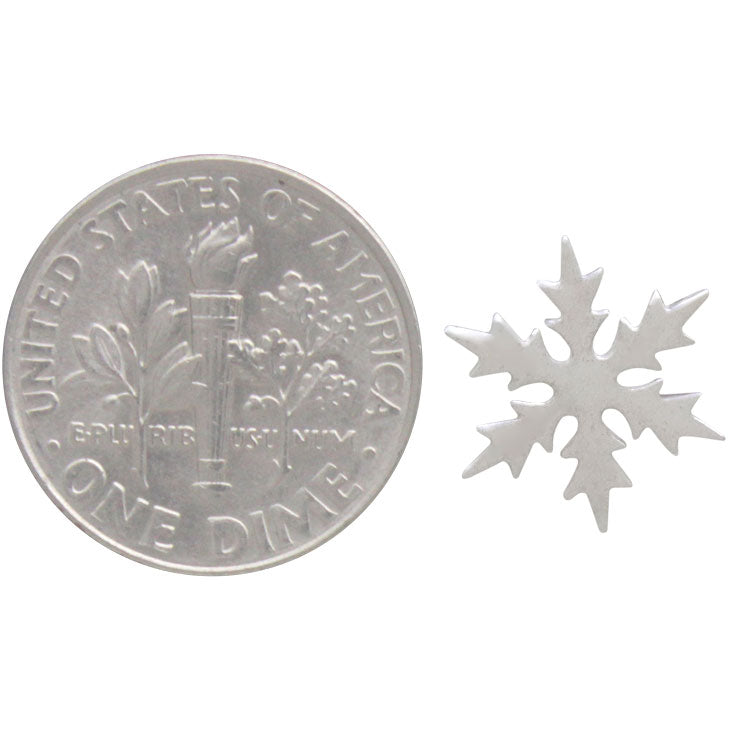 Sterling Silver Snowflake Post Earrings - Poppies Beads n' More