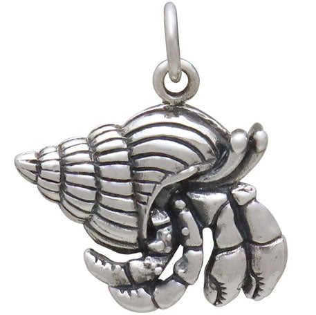 Sterling Silver Hermit Crab Charm - Poppies Beads n' More